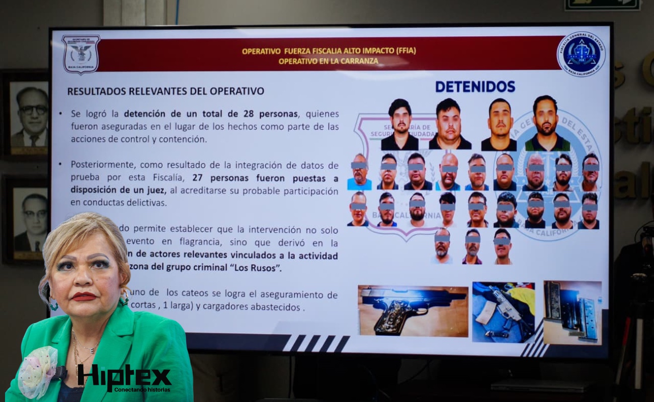 Detienen a 28 en fiesta con disparos en Mexicali; destacan capturas de “El Mike de la Carranza” y “El Walo”.