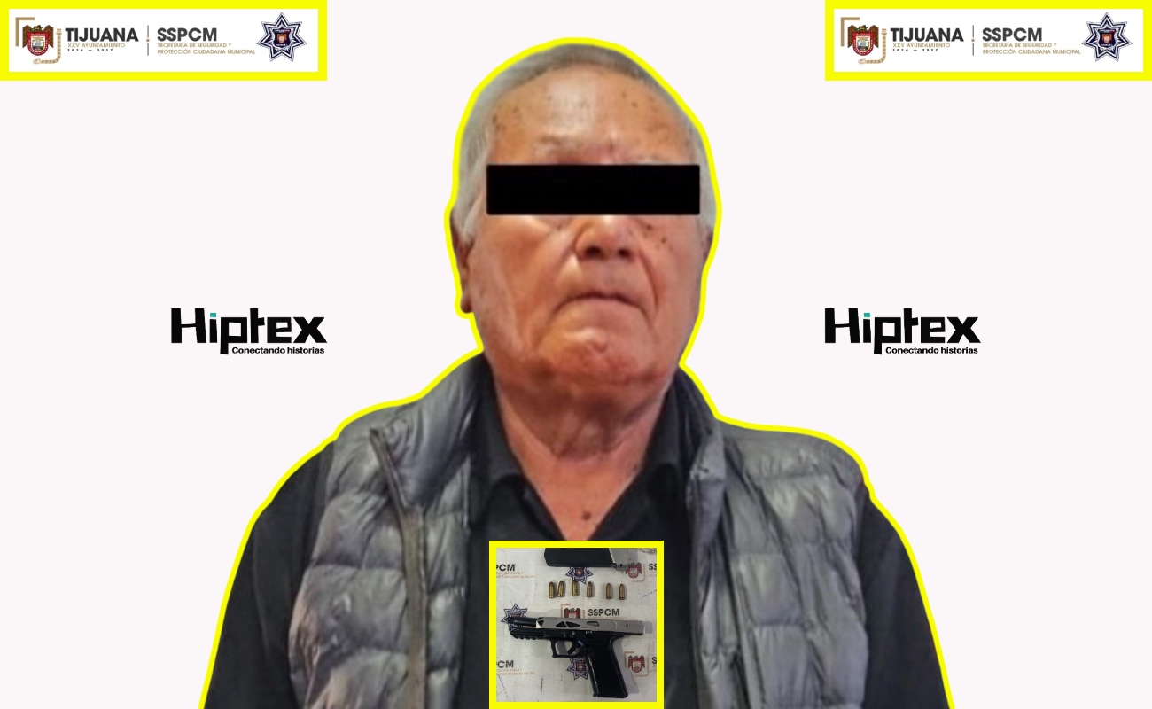 Detienen a abuelito en posesión de arma de fuego