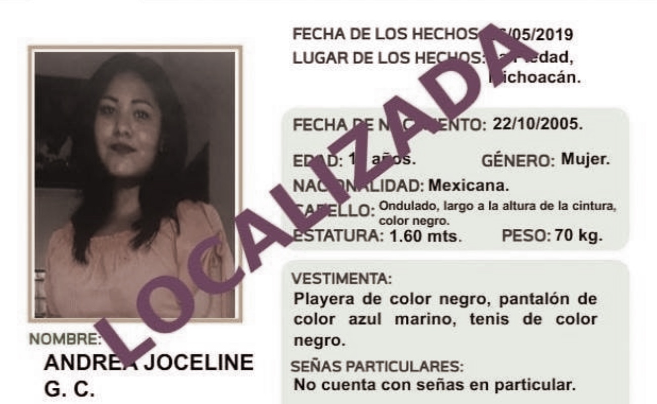 Autoridades de Michoacán emitieron Pre Alerta Ámber por la menor de 13 años de edad