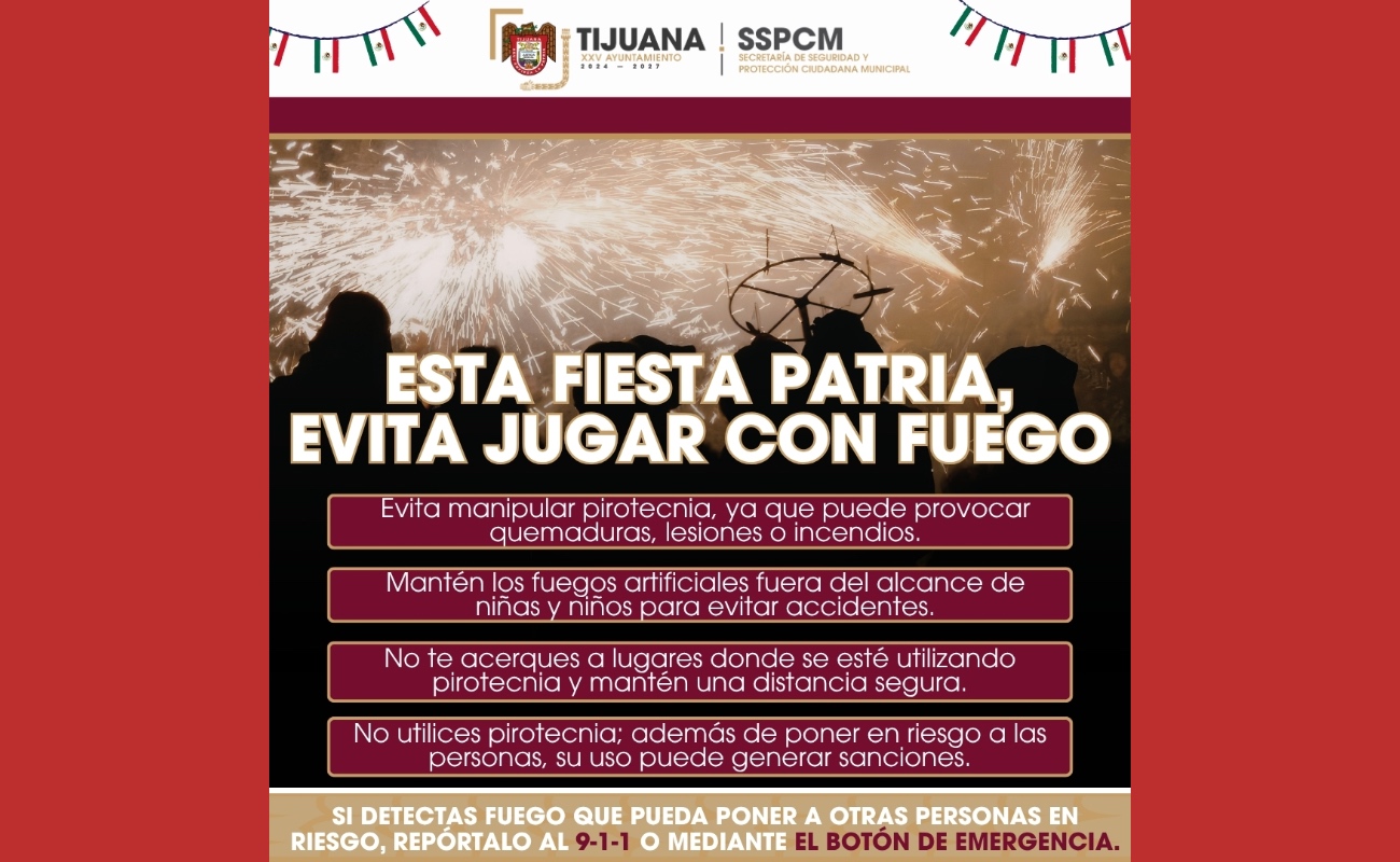 Llaman a prevenir accidentes por uso de pirotecnia durante las Fiestas Patrias