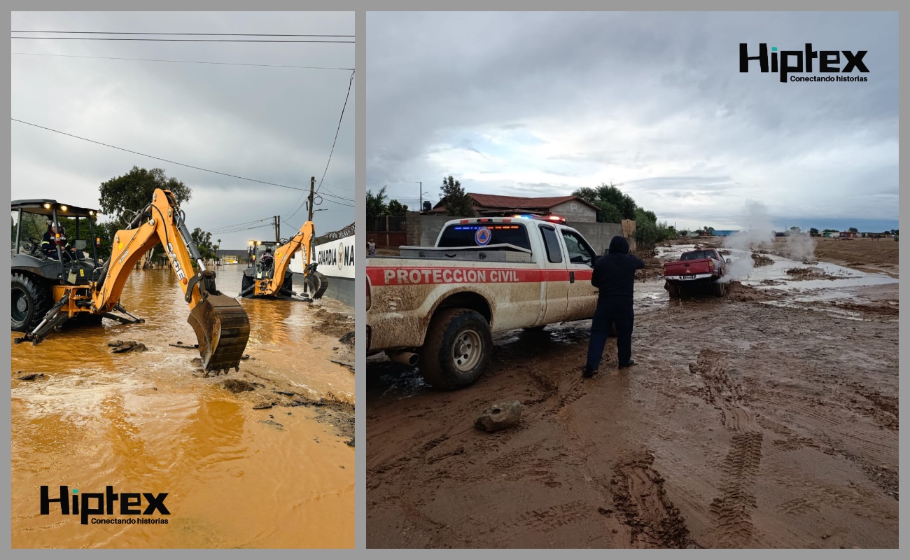 Atienden reportes por lluvias en San Quintín: se mantiene Consejo de Protección Civil en sesión permanente