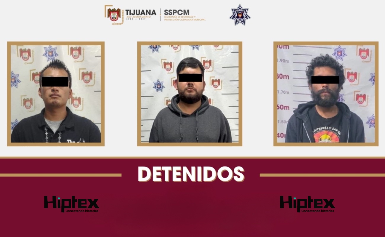 Los tres detenidos fueron presentados ante la autoridad competente.