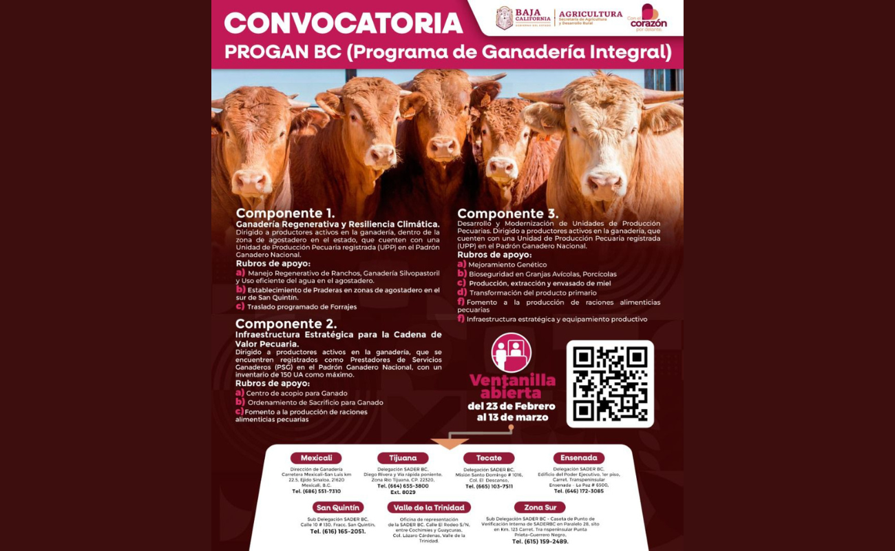 Invita SADER BC a productoras y productores a registrarse en los programas 2026