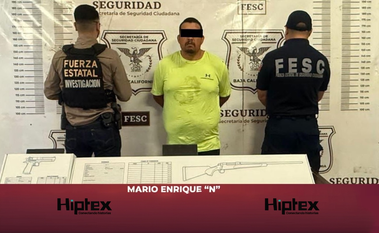 Asegura Fuerza Estatal armas durante patrullaje en Tijuana; hay un detenido