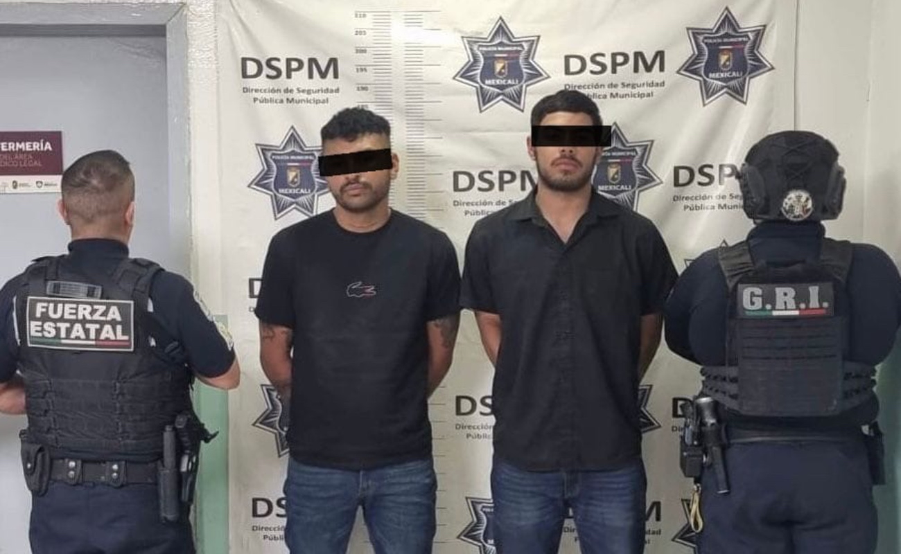 La intervención del Grupo de Reacción Inmediata de la Policía Municipal permitió el arresto de los dos hombres.