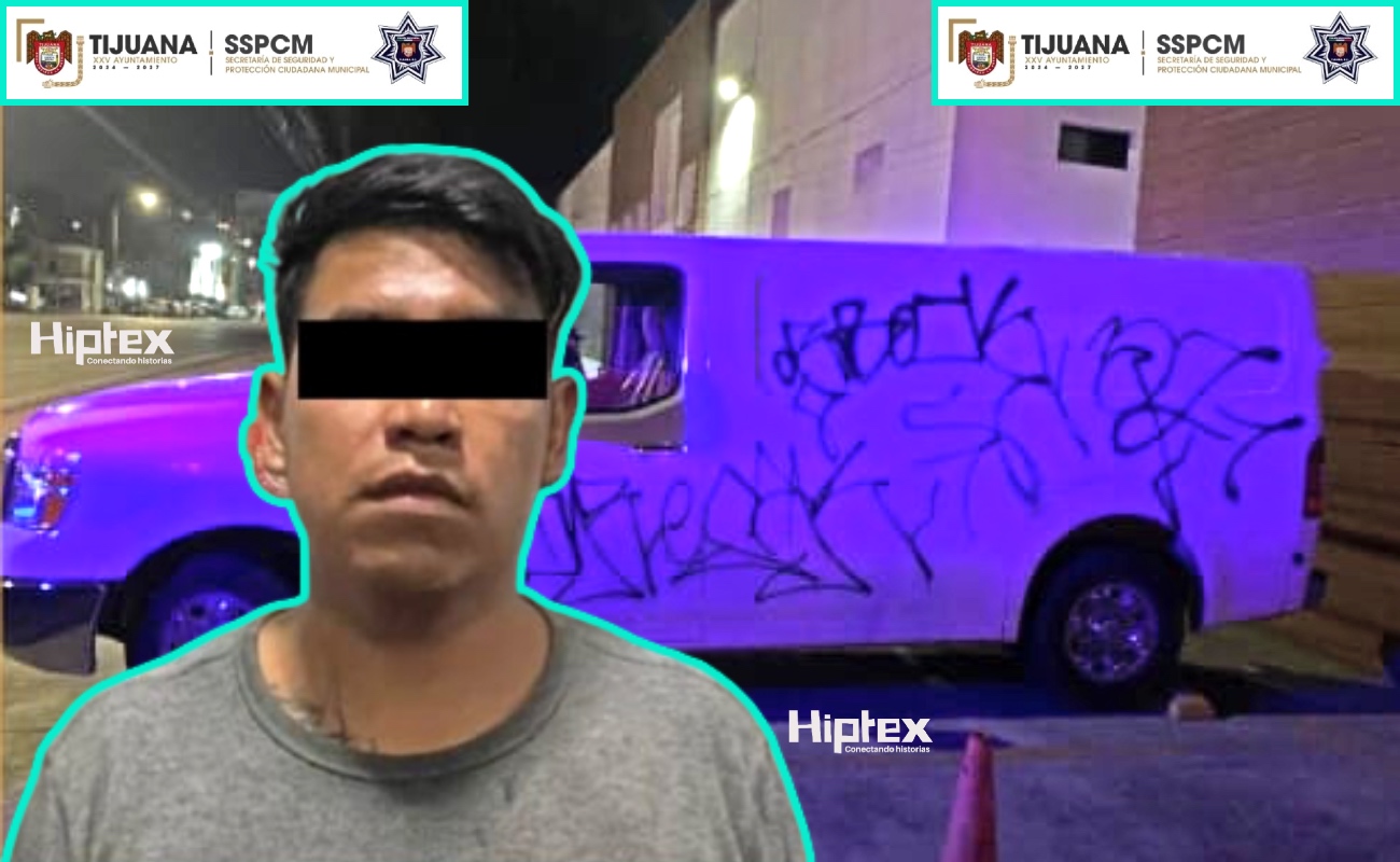 Detienen a sujeto acusado de grafitear un vehículo en la colonia Juárez