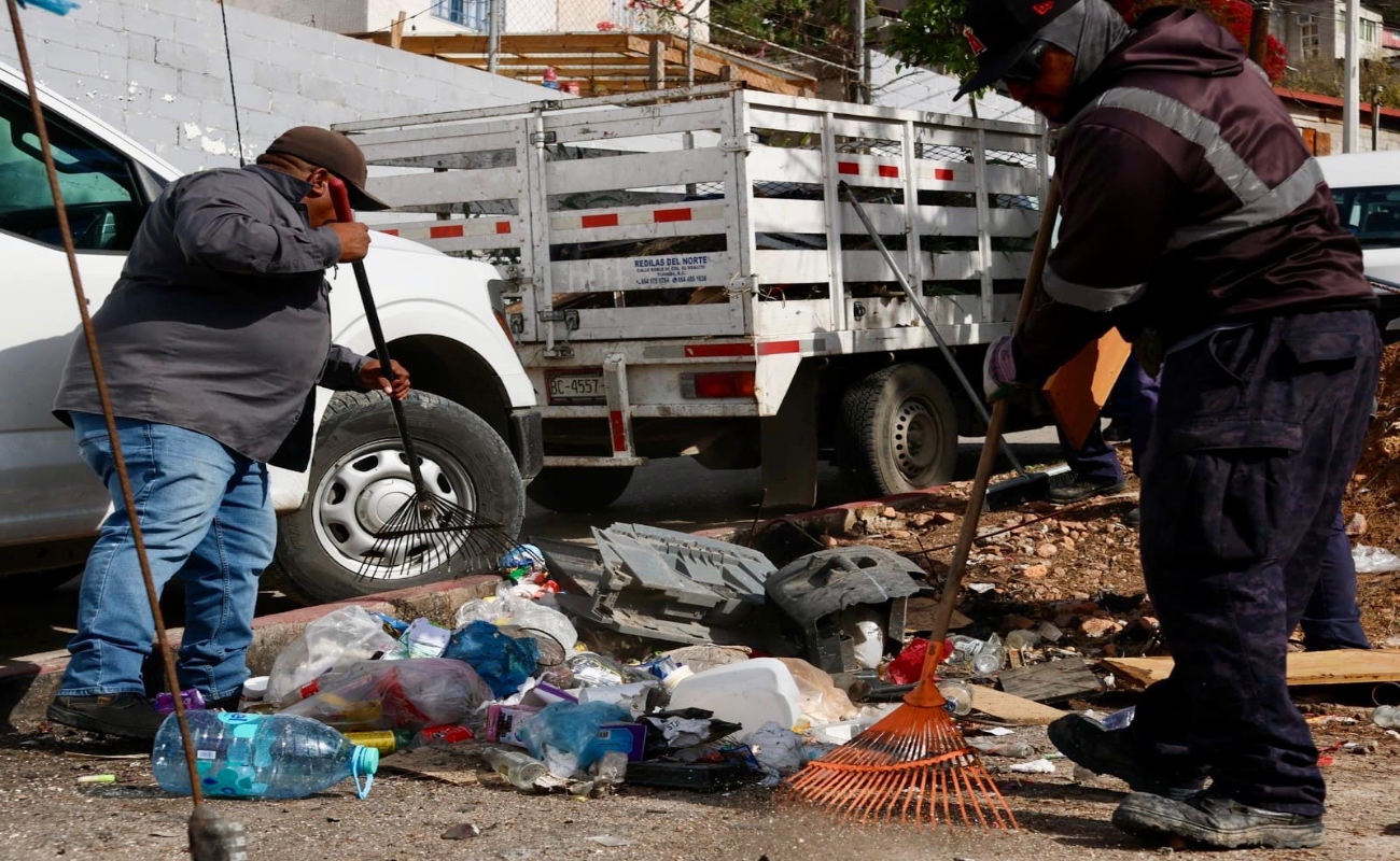 Retiran 95 toneladas de basura de las delegaciones Cerro Colorado, La Presa Abelardo L. Rodríguez y La Presa Este
