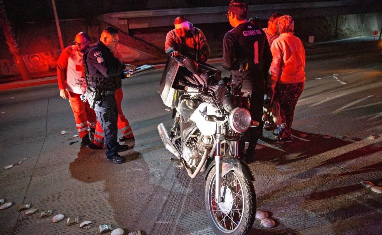 El motociclista decidió no ser trasladado a un hospital.