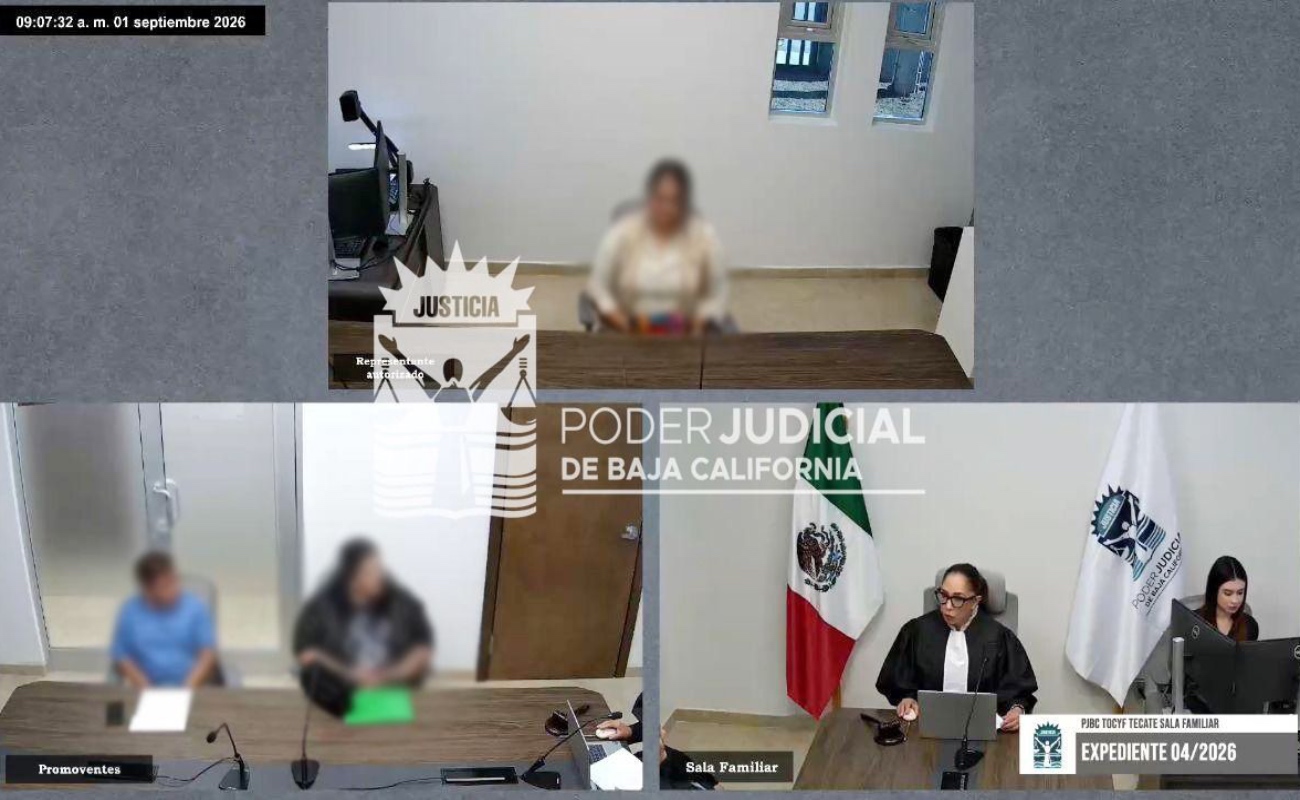 Realizan primera audiencia de oralidad familiar en el Partido Judicial de Tecate