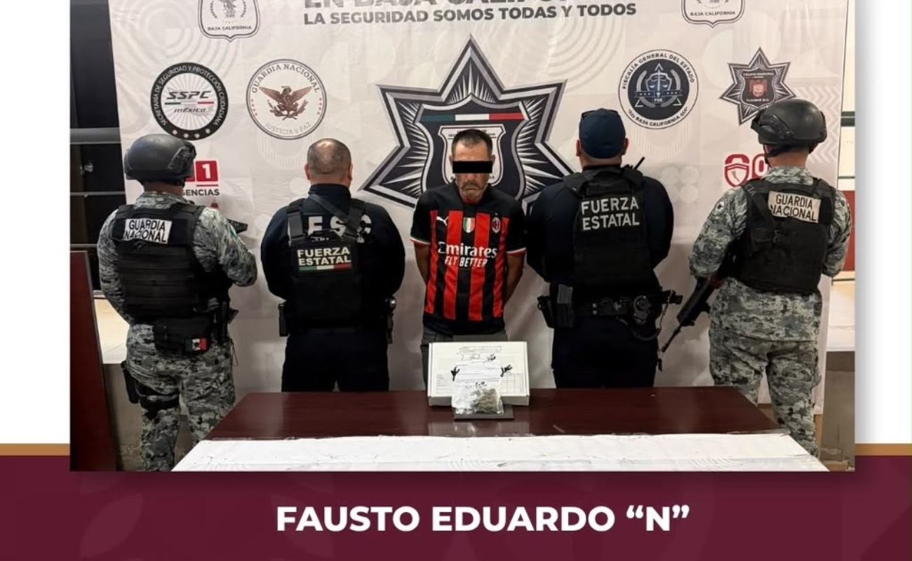 Quedó a disposición de la Fiscalía General de la República (FGR).