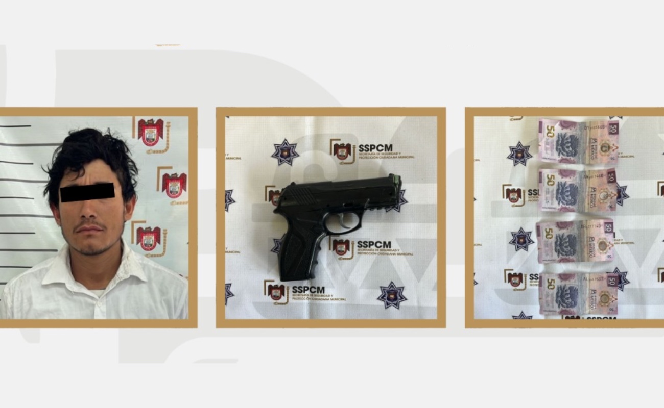 Policía Municipal detuvo a Joel “N”, de 25 años, por robo con violencia en Tijuana Progreso.