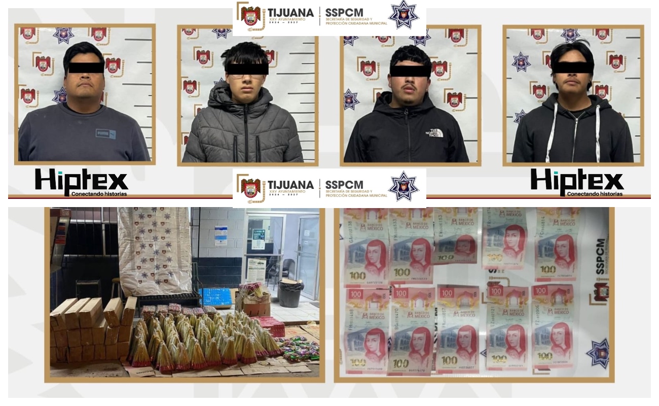 Detienen a tres personas por posesión de pirotecnia y una más por el delito de cohecho