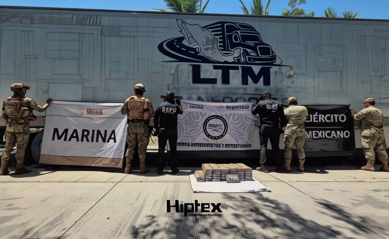 Decomisan 60 kilos de cocaína en Colima; transportada en caja refrigerada de un tráiler