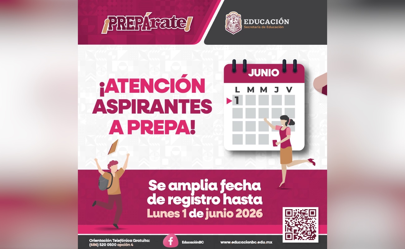 Amplía Secretaría de Educación plazo para registro de ingreso a Preparatoria