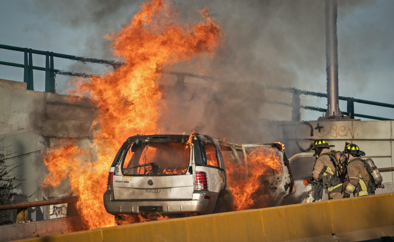 Bomberos sofocó el siniestro que causó mayor tiempo de espera.