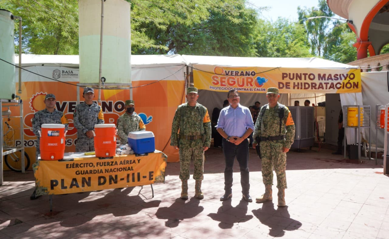 Activan Plan DN-III-E en Baja California ante calor extremo