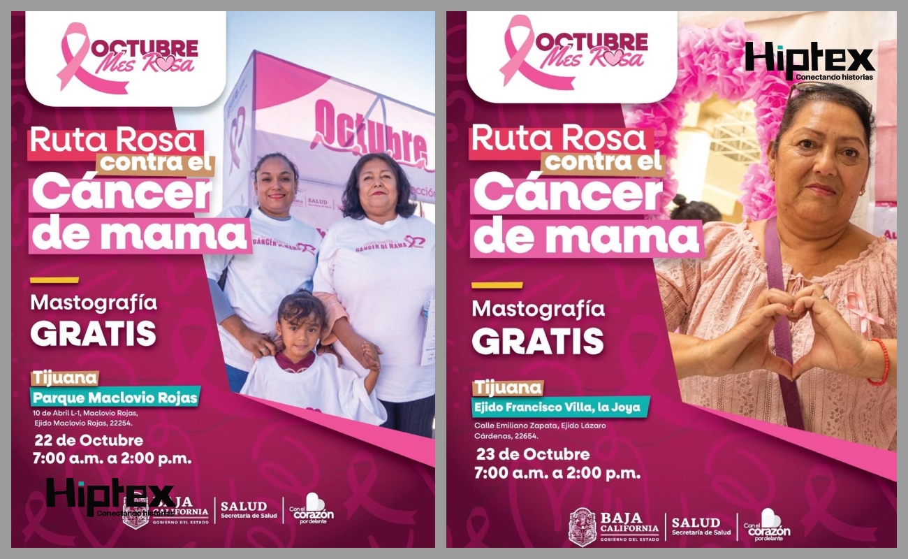 Llaman a aprovechar “Ruta Rosa” de mastografías gratis en Tijuana, Rosarito y Ensenada