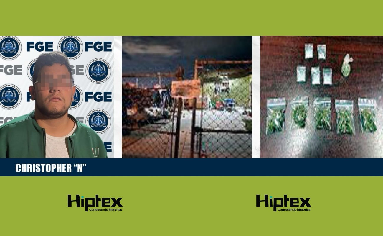 Christopher “N”, de 20 años fue detenido por narcomenudeo.