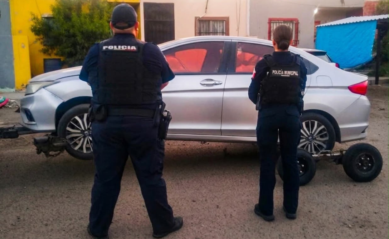 El auto  contaba con reporte de robo con violencia registrado en la delegación Nueva Colonia Hindú.