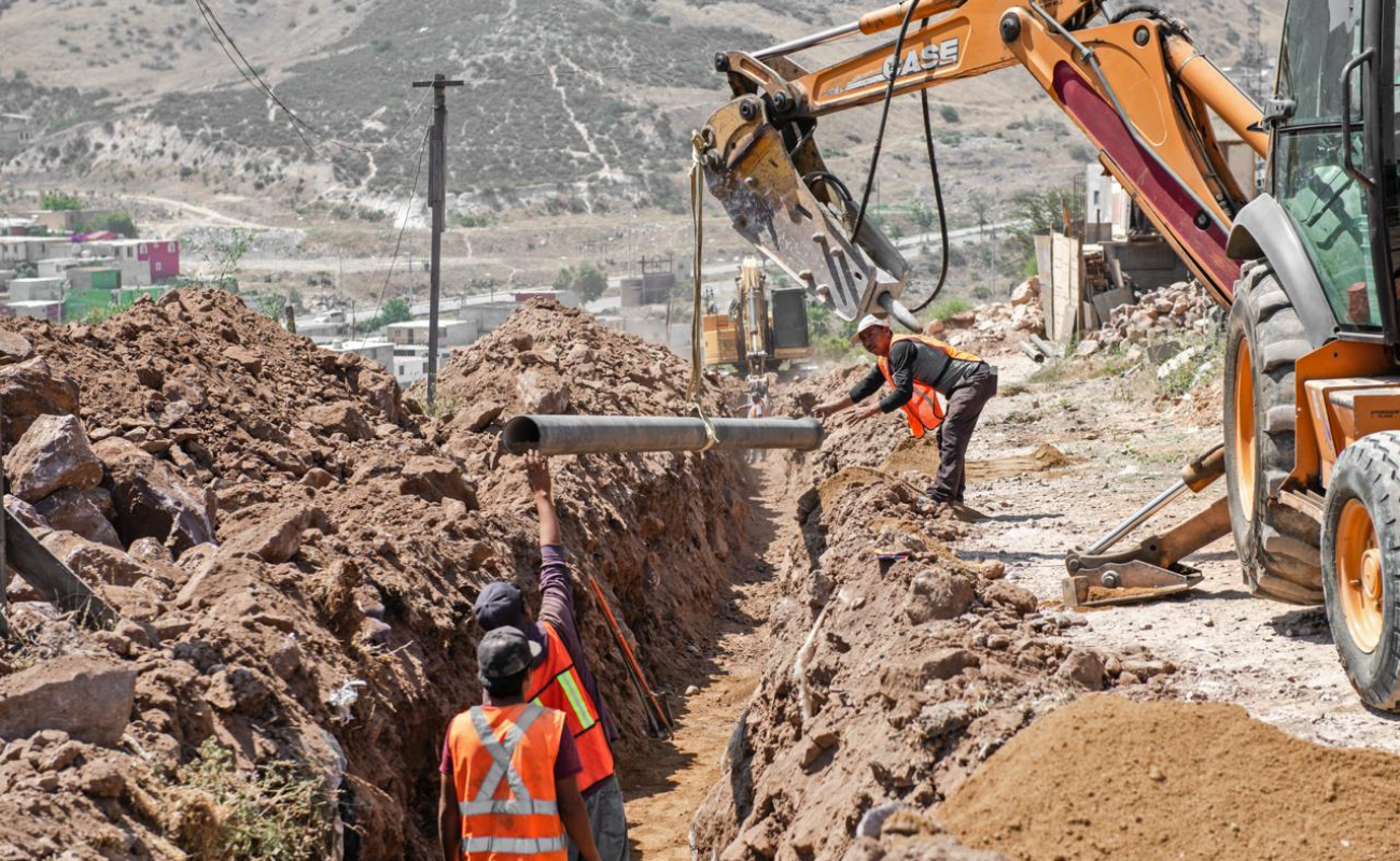 Avanza obra de agua potable en Valle Imperial