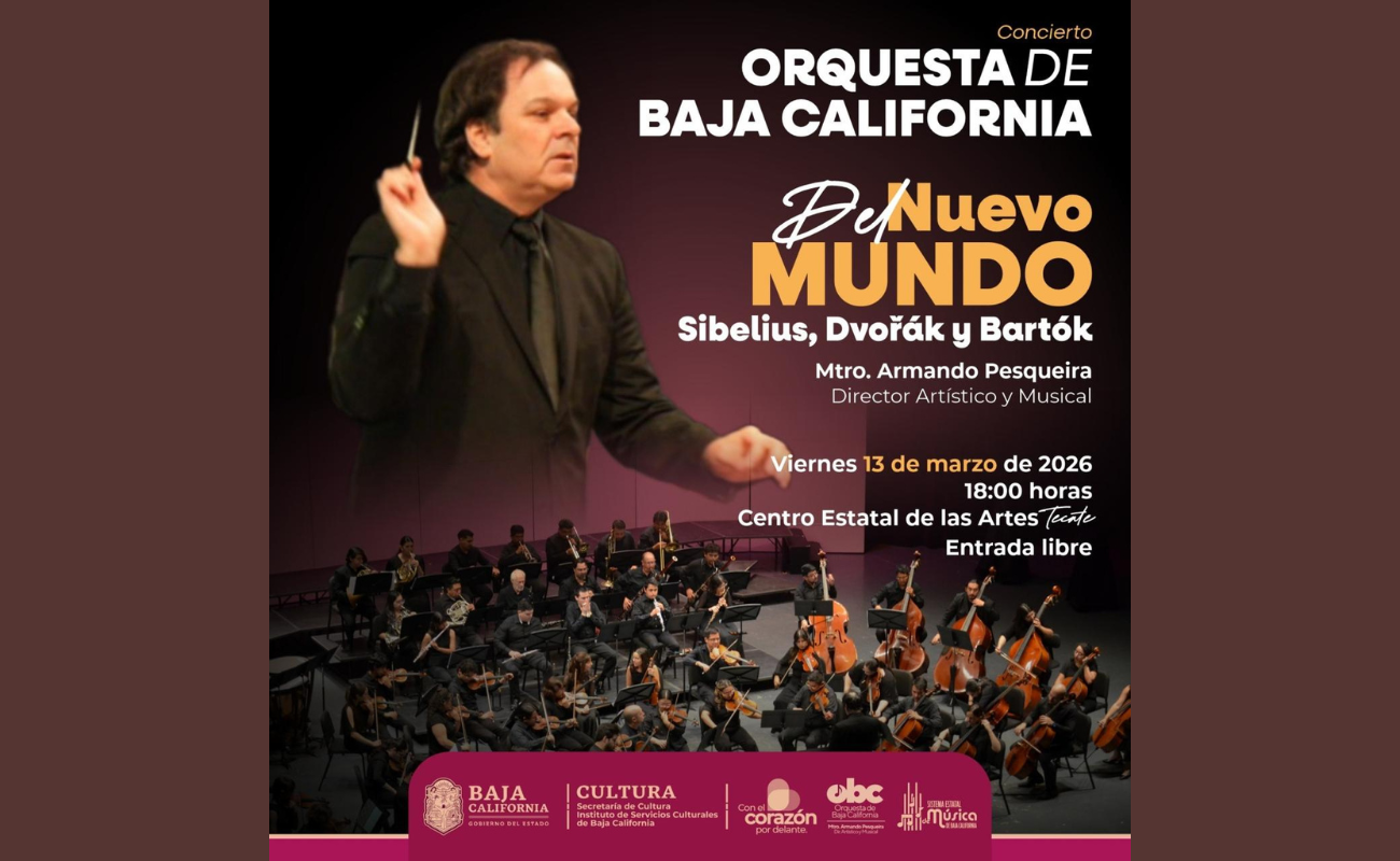 Las funciones son el 12 de marzo en Tijuana y el 13 de marzo en Tecate, con entrada libre.