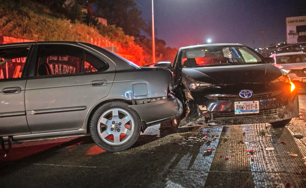 Tres vehículos y un motociclistas los afectados.