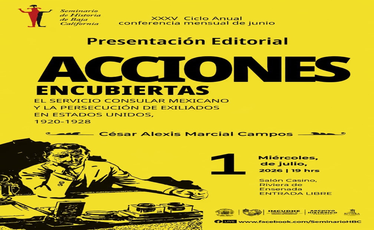La presentación se realizará este miércoles 1 de julio, a las 7 de la tarde, en el Salón Casino del Riviera.