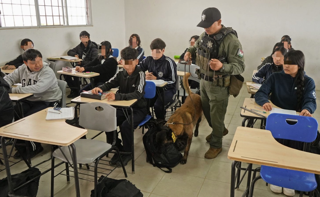 Realiza Policía Municipal “Revisión de Pertenencias” en Secundaria Técnica 54