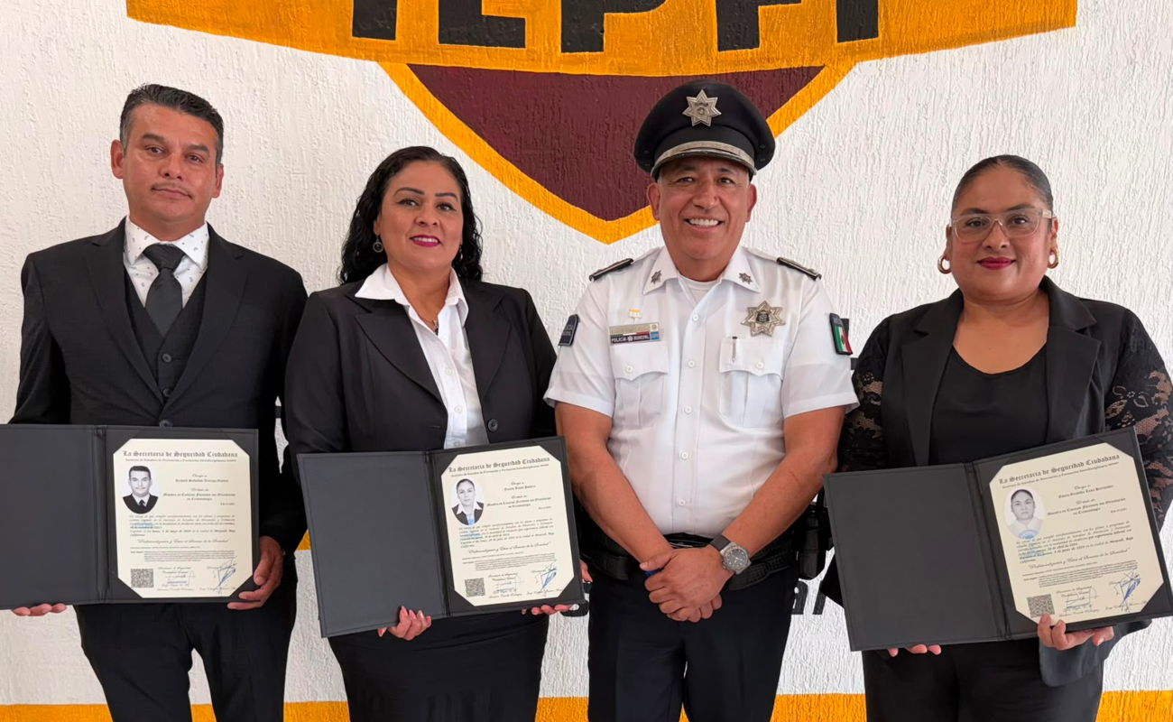 Concluyen cuatro elementos de la DSPM Ensenada, Maestría en Ciencias Forenses