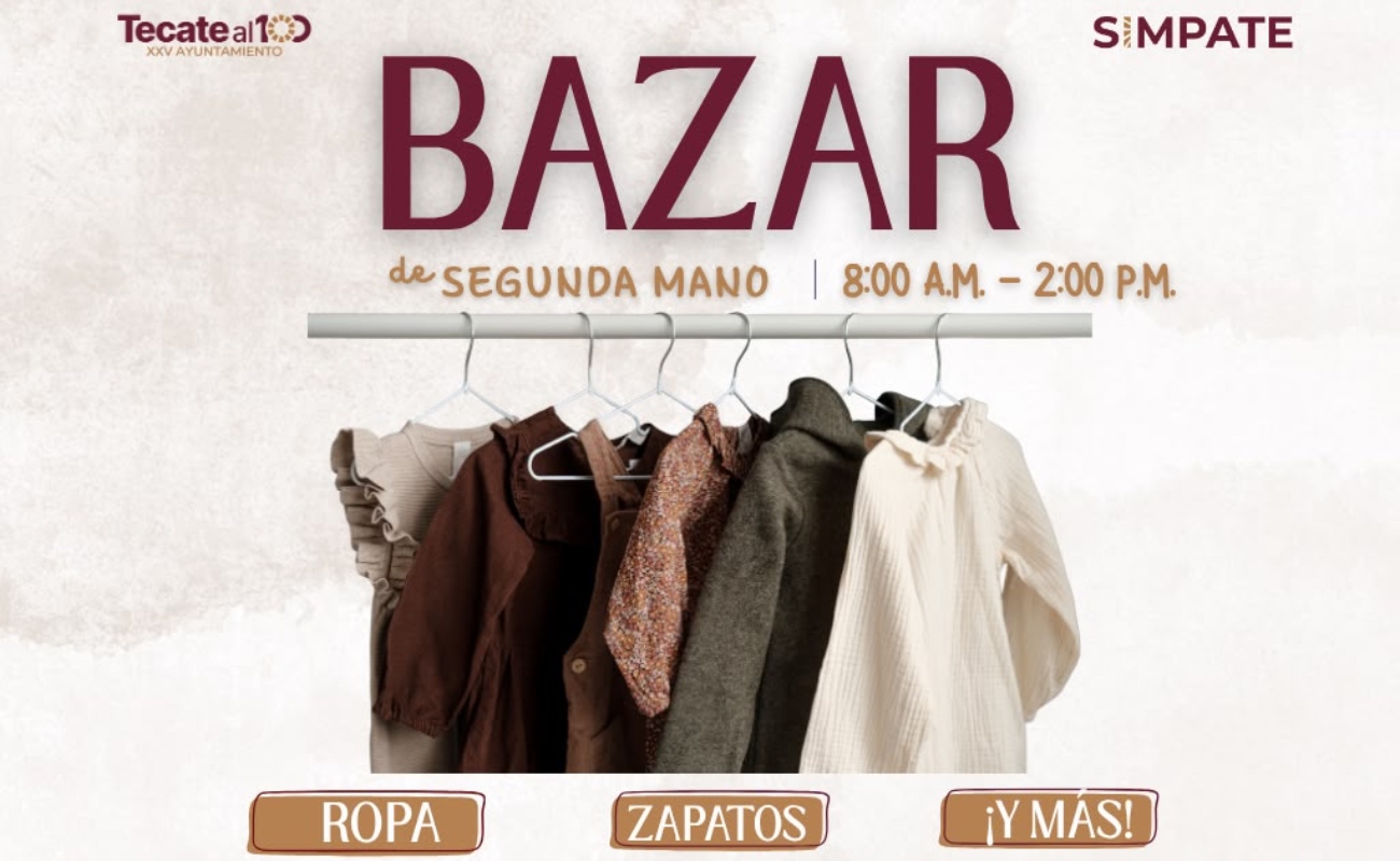 Invitan a las familias de Tecate a participar en el bazar de segunda mano en parque los encinos