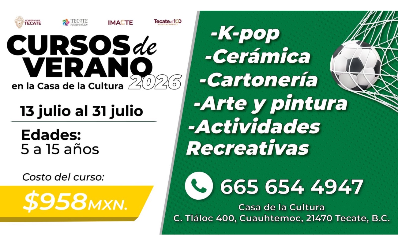 IMACTE invita a participar en los Cursos de Verano 2026 en la Casa de la Cultura