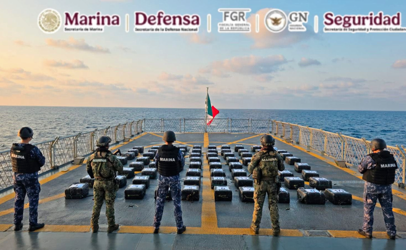 Asegura Marina más de dos toneladas de cocaína frente a las costas de Acapulco
