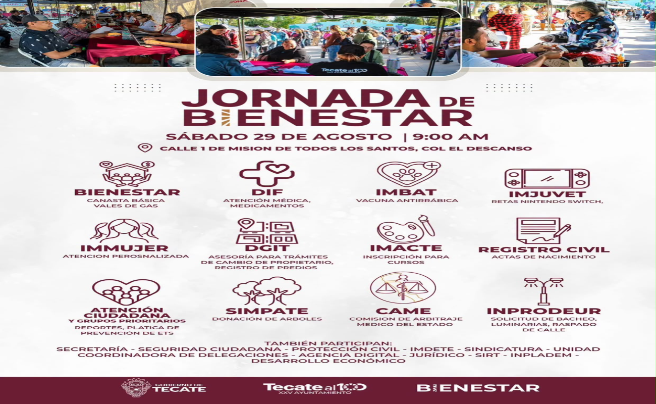 La jornada se realizará este sábado 29 de agosto a partir de las 9:00 de la mañana.