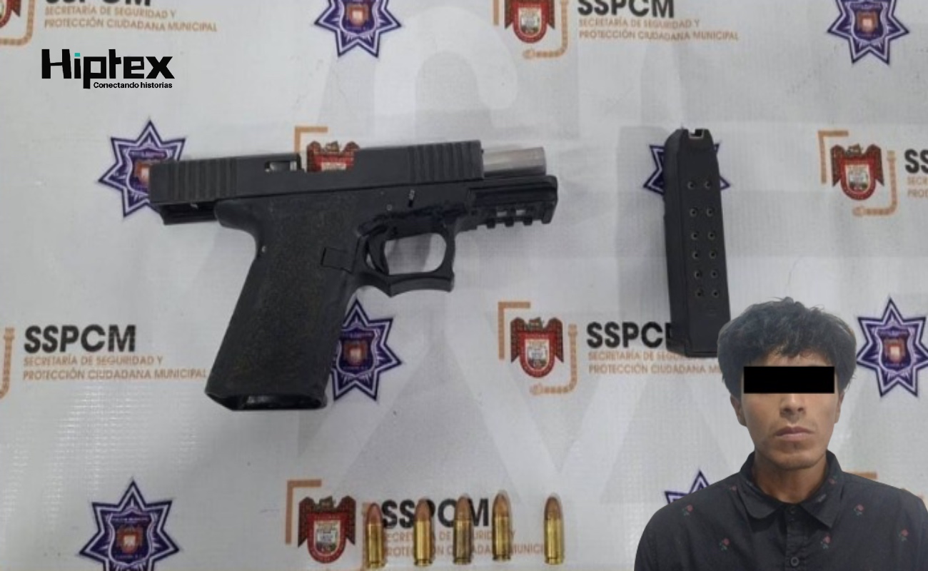 El joven arrojó una pistola calibre 9 milímetros y fue puesto a disposición de la FGR.