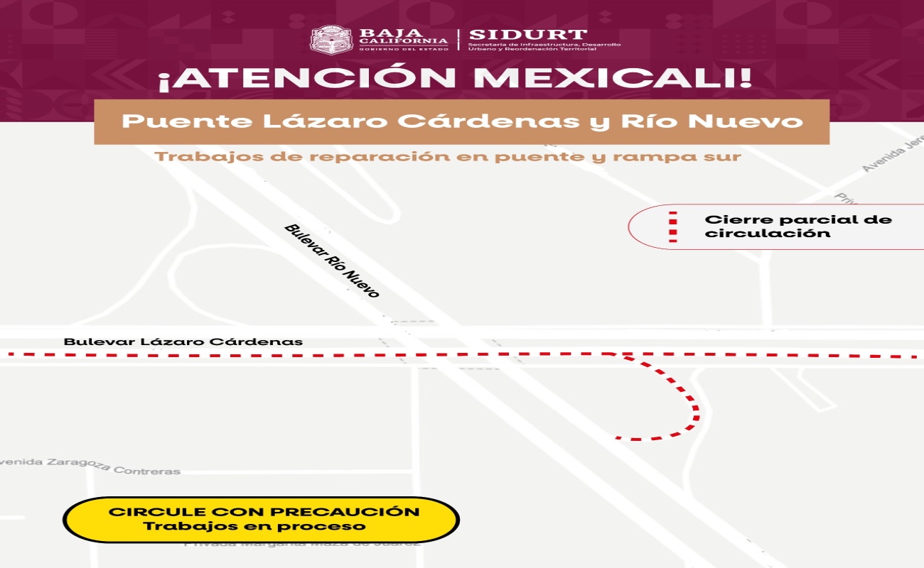 La dependencia estatal intervendrá las juntas constructivas de la rampa Sur para garantizar la seguridad de los automovilistas.