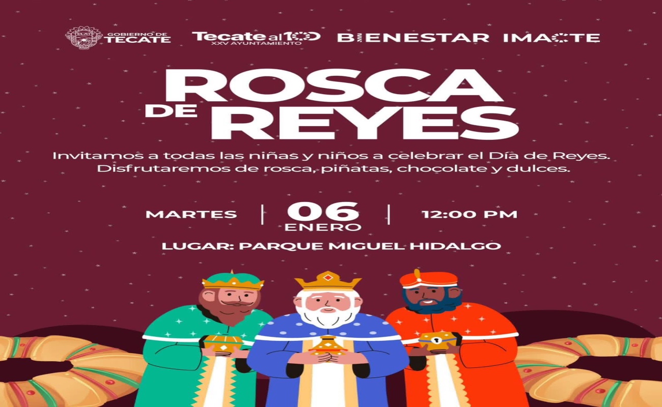 Celebrará Tecate Día de Reyes con la tradicional Rosca