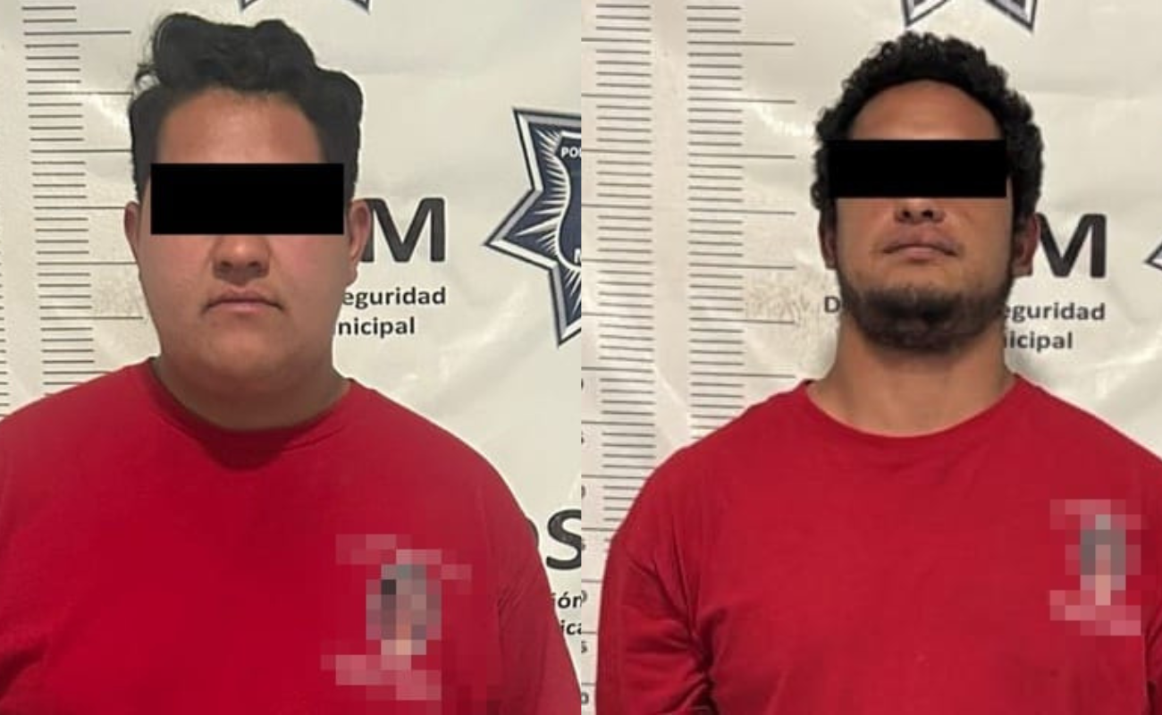 os presuntos ladrones, identificados como Jonathan Alan y Ángel Eduardo, fueron capturados tras un operativo policial.
