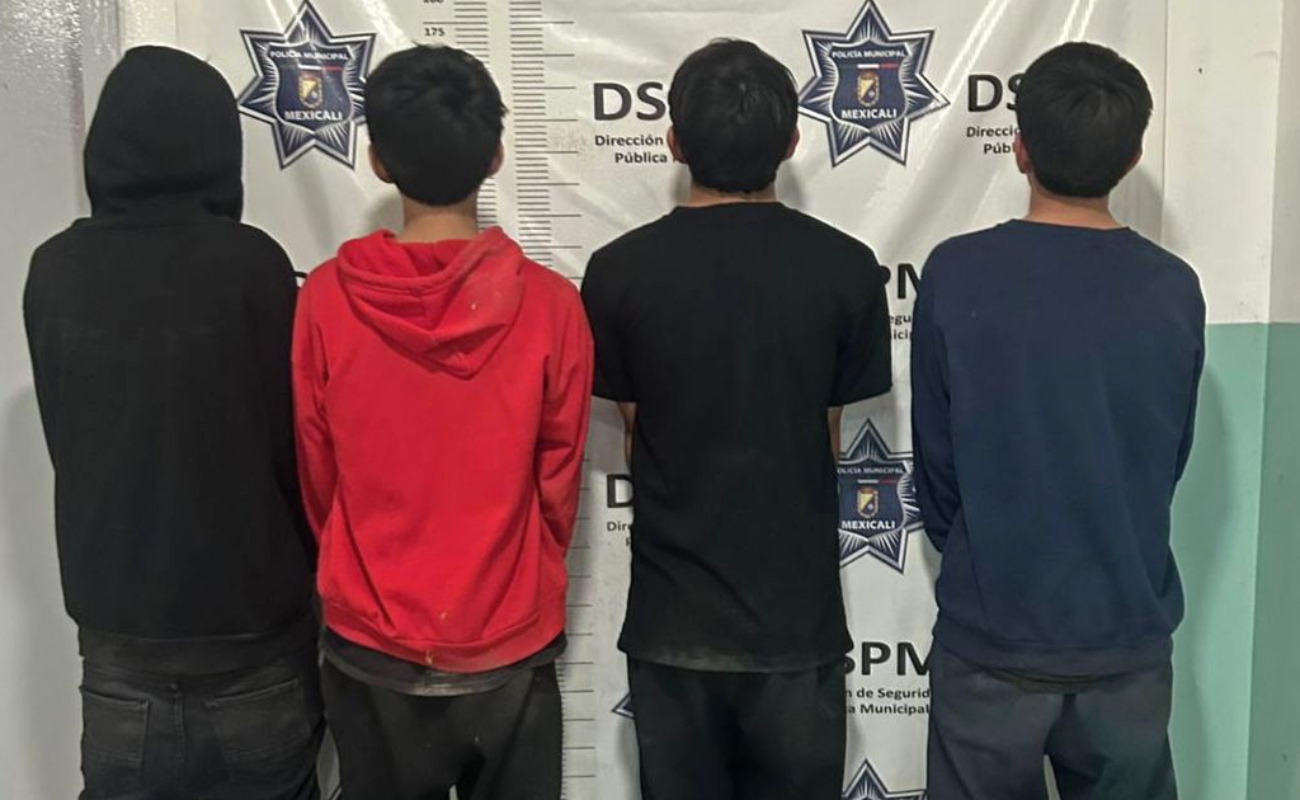 Detienen a cuatro menores acusados de robar motocicleta