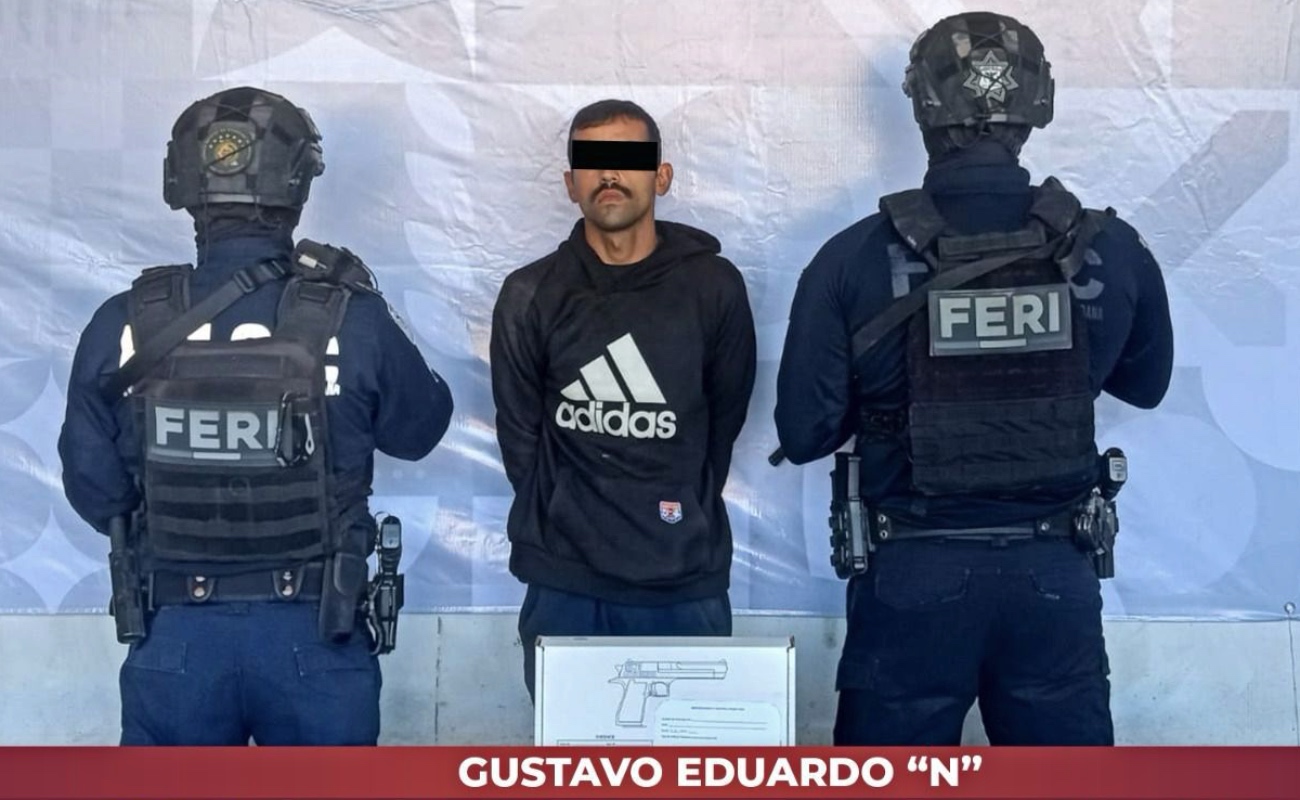 Detienen a sujeto en posesión de arma de fuego