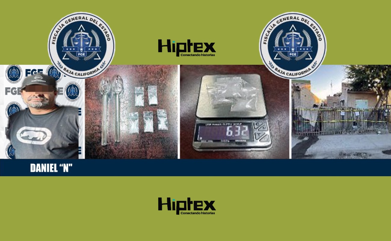 El detenido y la droga fueron trasladados a la Fiscalía Especializada en Narcomenudeo.