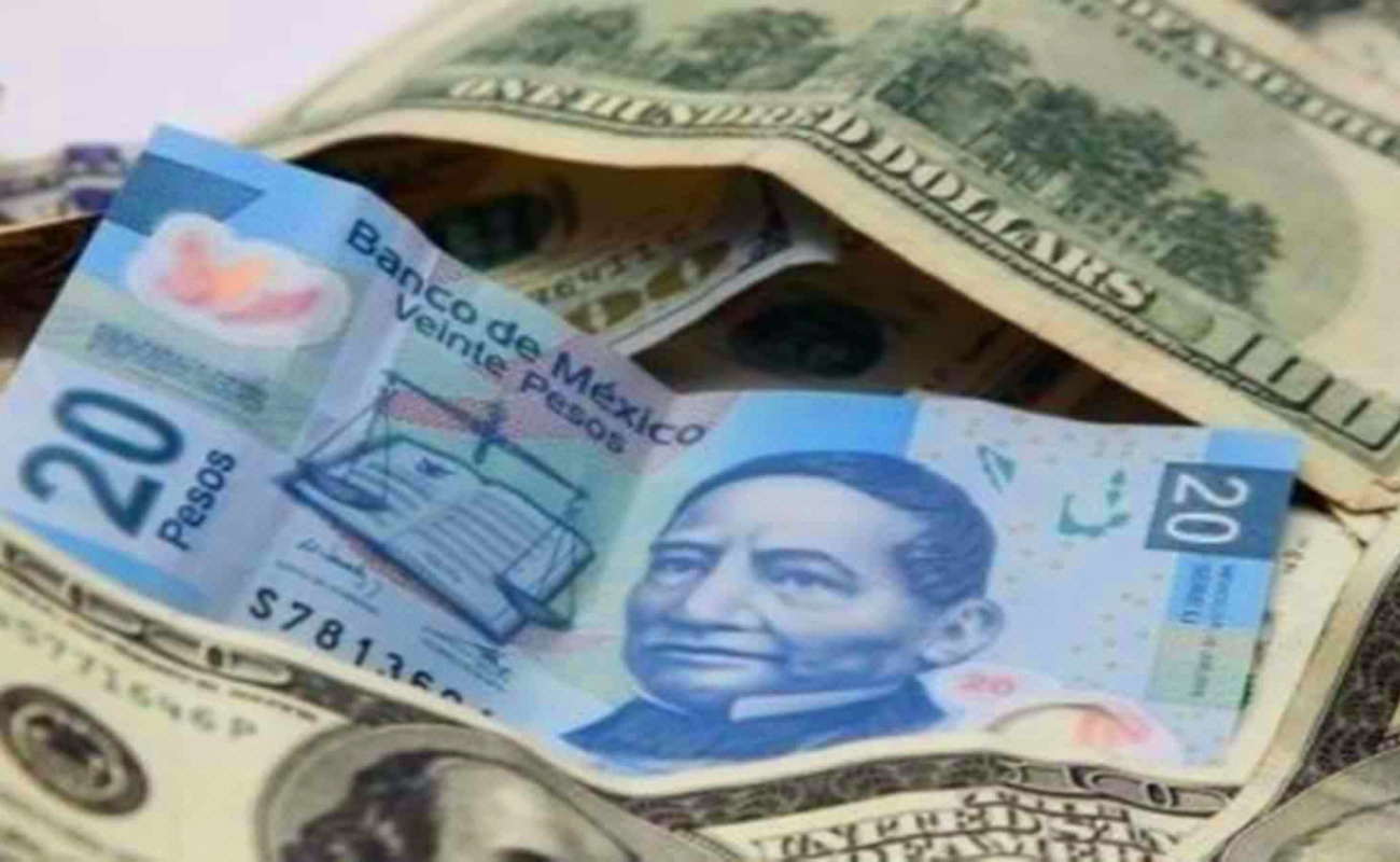 El tipo de cambio alcanzó un mínimo de 19.28 pesos por dólar.
