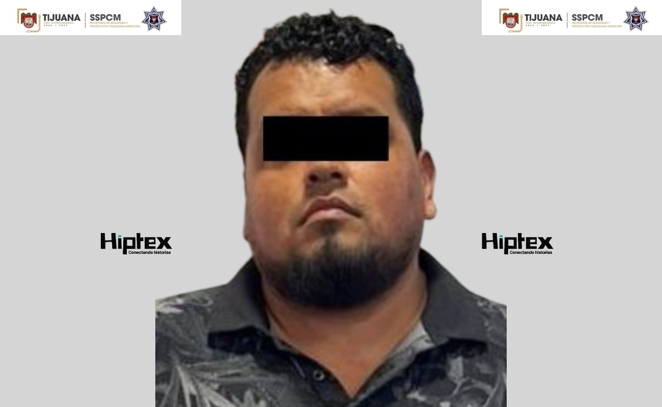 Asegura Policía Municipal de Tijuana a sujeto por robo de celular y amenazas contra un ciudadano