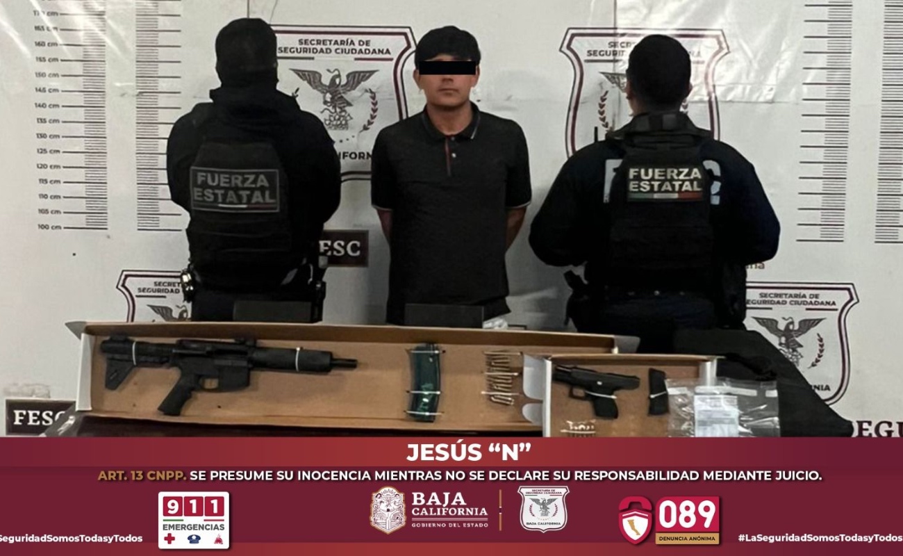 Capturan a “El Guana”, con marihuana y armas de fuego en Tijuana