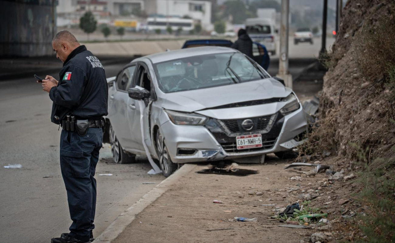 Accidente vehicular en el bulevar Los Olivos Norte deja dos heridos