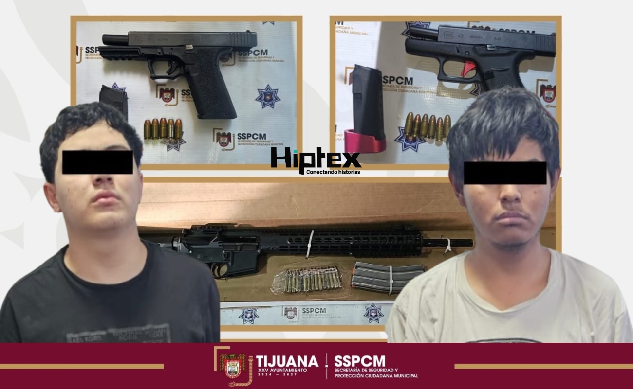 Detienen a dos hombres armados en La Presa Rural; aseguran fusil y dos pistolas