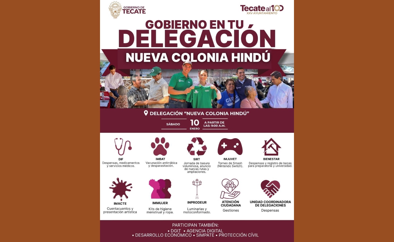 Anuncian jornada Gobierno en Tu Delegación en la Nueva Colonia  Hindú