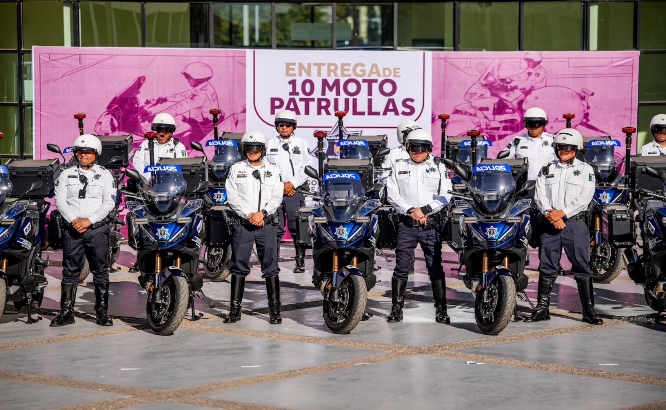 Se hizo entrega oficial de 10 moto patrullas destinadas a los agentes del área de tránsito.