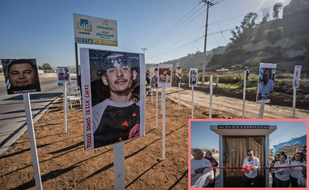 Instalan capilla en memoria de Erick Carrillo en Tijuana