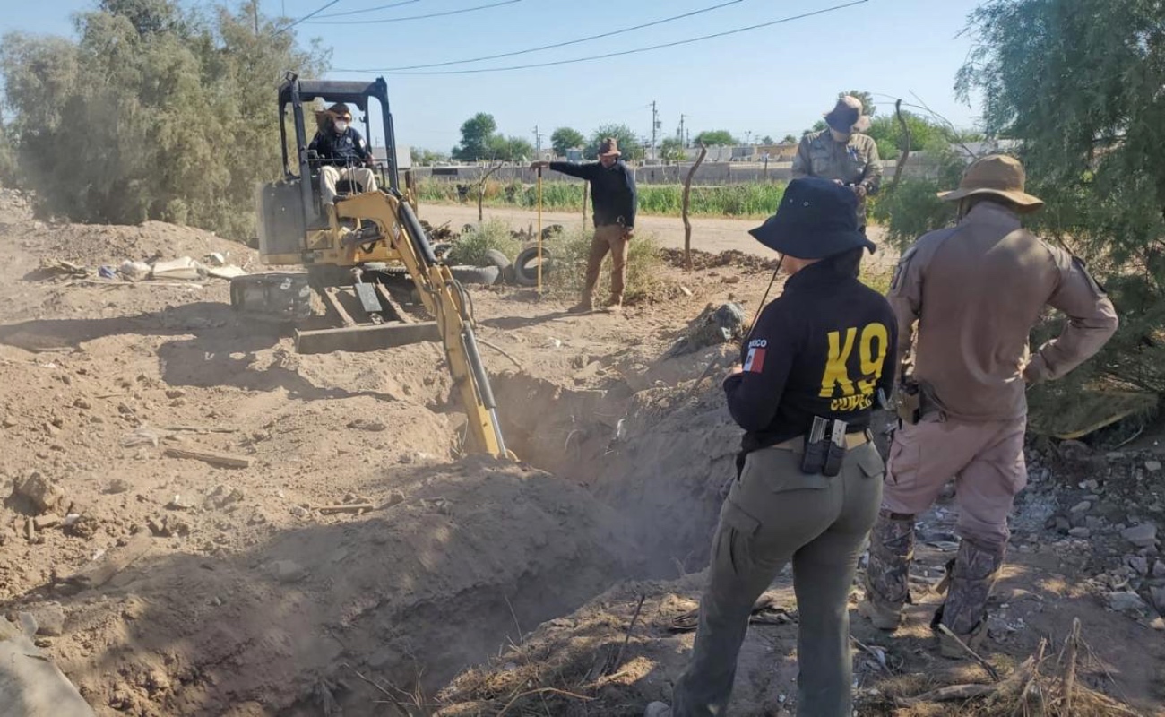 Realizan búsqueda de restos humanos en zona del canal Tulichek