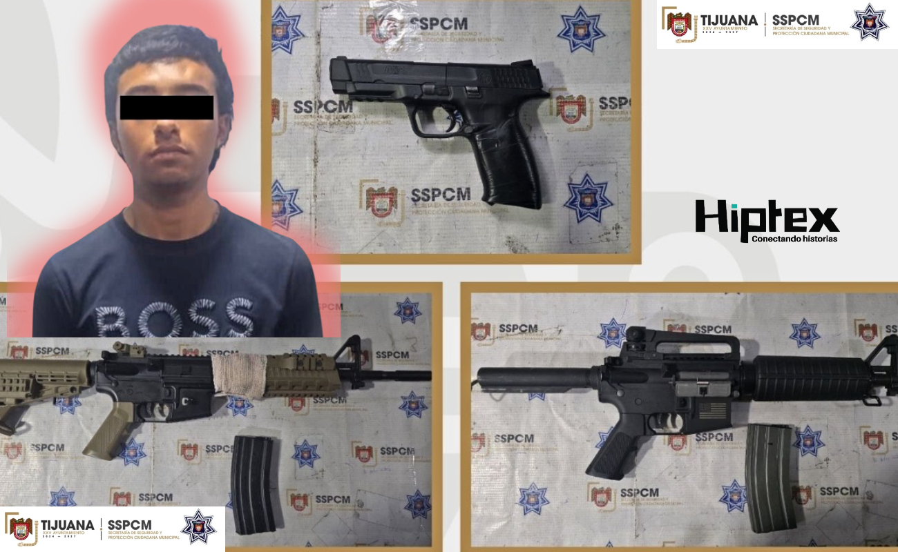 Capturan a sujeto armado con réplicas tras amenazar a una mujer